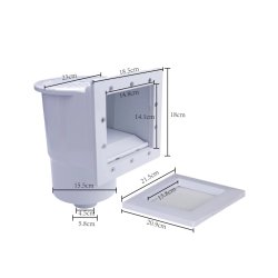 Azuro skimmer Deluxe - set forfra p� hvid baggrund - Poolworld.dk (Varenr. 3EXX0474 - 23597)